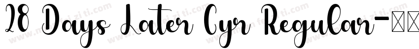28 Days Later Cyr Regular字体转换